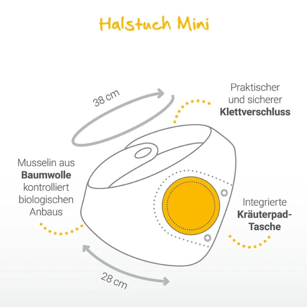 Löwenkind Halstuch Mini senfgelb 0-4 Jahre