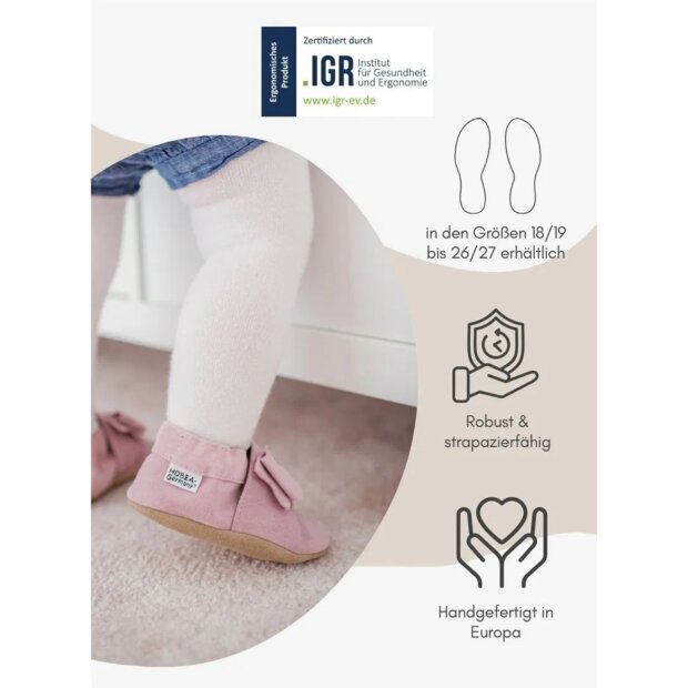 Hobea Krabbelschuhe - Kirschblüten lila