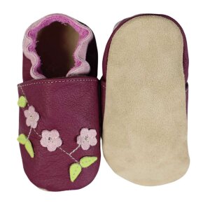 Hobea Krabbelschuhe - Kirschblüten lila