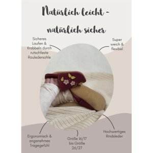 Hobea Krabbelschuhe - Kirschblüten lila