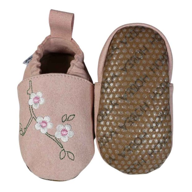 Hobea vegane, waschbare Kinderschuhe RecyStep - Kirschblüten altrosa