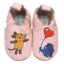 Hobea vegane, waschbare Kinderschuhe RecyStep - Maus mit Elefant Ballon rosa