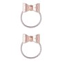 name it 2er-Pack Haargummi Schleife Glitzer - rosa