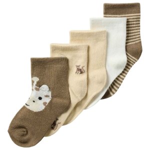 nameit 5er Pack Baby Socken - Safari summer sand