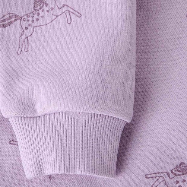 nameit angerautes Sweatshirt Glitzer Einhorn - Lavender Lily