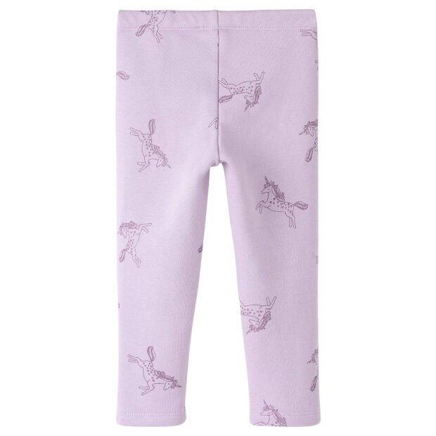 nameit angeraute Leggings Glitzer Einhorn - Lavender Lily