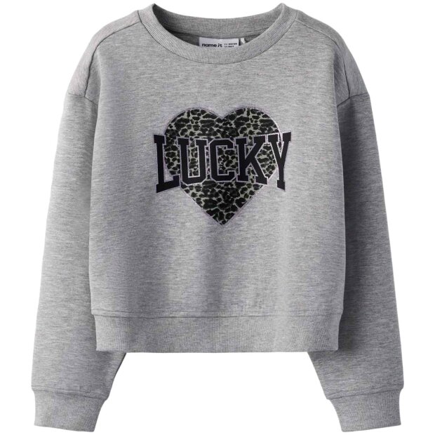 nameit regular fit Sweatshirt - Leopard Grey Melange