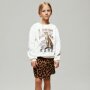 nameit angerautes Sweatshirt - Leopard cloud dancer