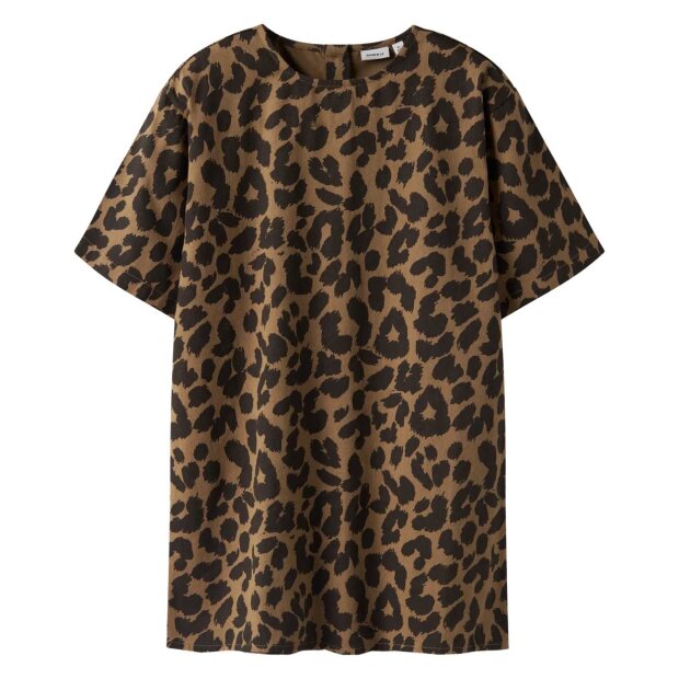name it regular fit Kleid - Leopard Toasted Coconut