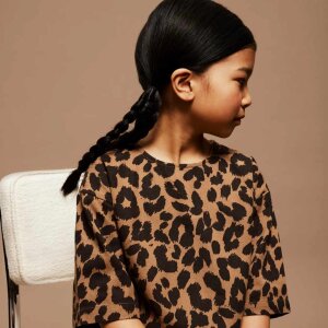 name it regular fit Kleid - Leopard Toasted Coconut