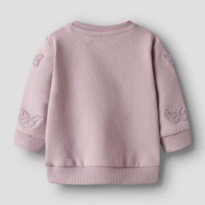 nameit angerauter Sweater - Schmetterlinge Dawn Pink