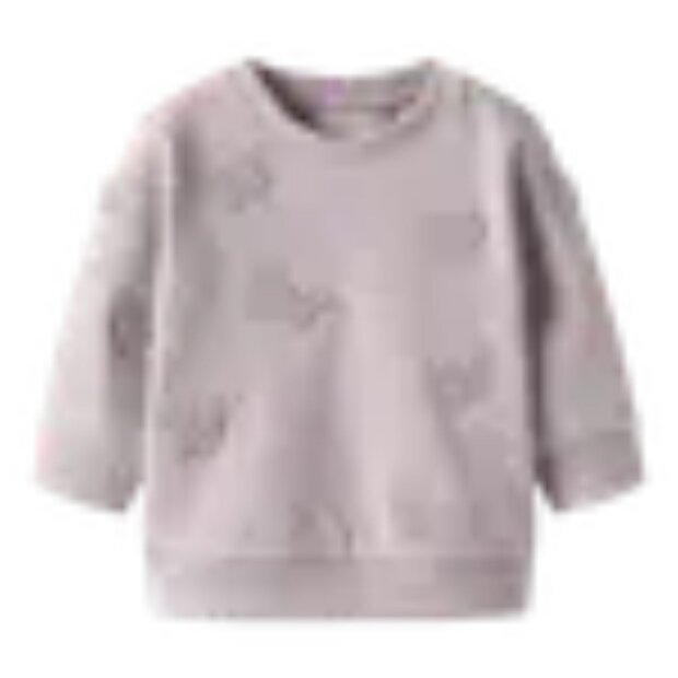 nameit angerauter Sweater - Schmetterlinge lilac marble
