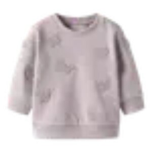 nameit angerauter Sweater - Schmetterlinge lilac marble