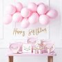 Partydeco Dekorationsset  Kätzchen - rosa (55-teilig)