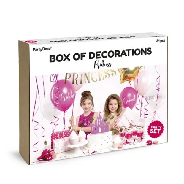 Partydeco Dekorationsset  - Princess (31-teilig)