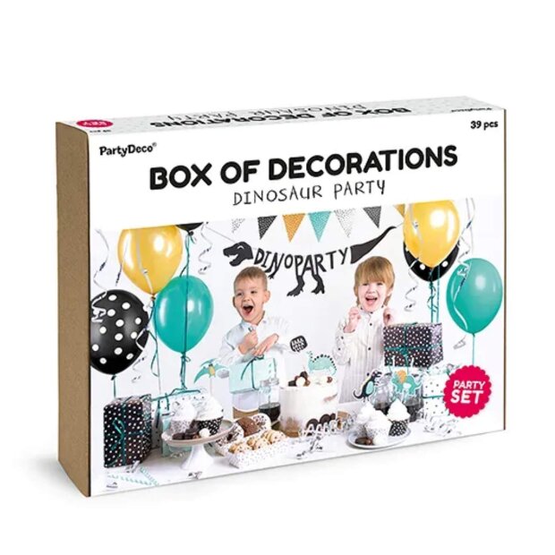 Partydeco Dekorationsset  - Dinosaurier (39-teilig)