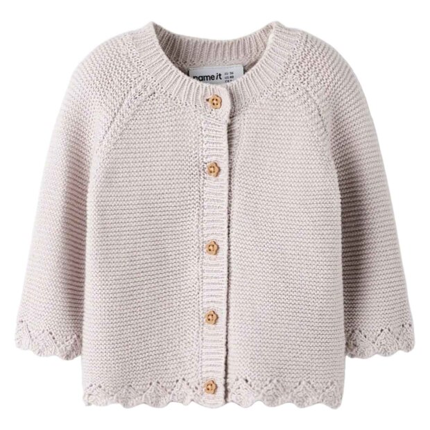 nameit Bio Baumwolle Strickjacke - Lilac Marble