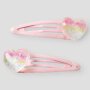 name it 2er-Pack Haarclip Herz Glitzer - Cradle Pink