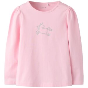nameit langarm Bio-Baumwoll Oberteil Einhorn - Orchid Pink