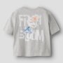 name it Bio Baumwolle T-Shirt - Bloom light grey melange