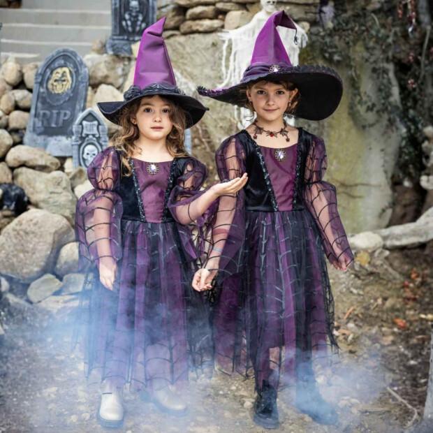 Great Pretenders Spinnenhexe Kleid mit Hut 5-6 Jahre