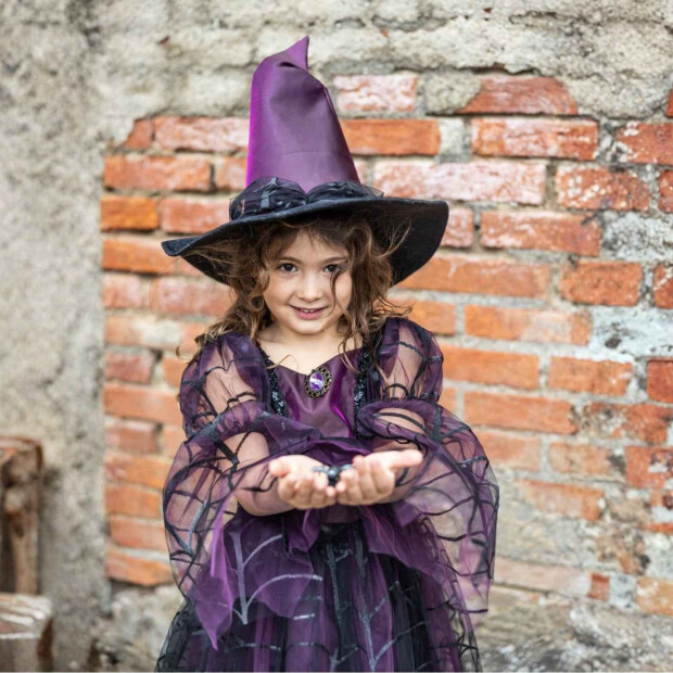 Great Pretenders Spinnenhexe Kleid mit Hut 5-6 Jahre