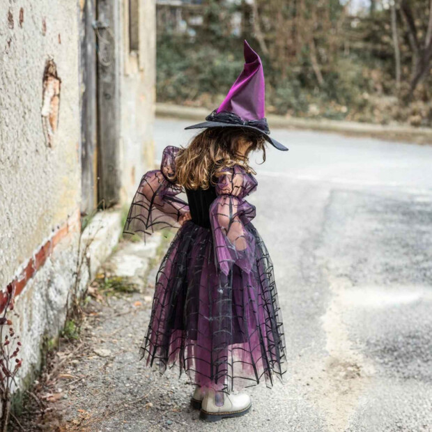 Great Pretenders Spinnenhexe Kleid mit Hut 5-6 Jahre
