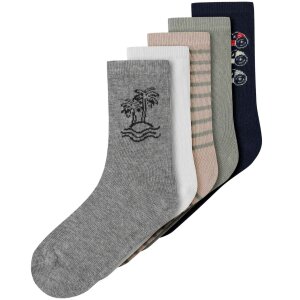 nameit 5er Pack Socken - Shadow palmen, autos