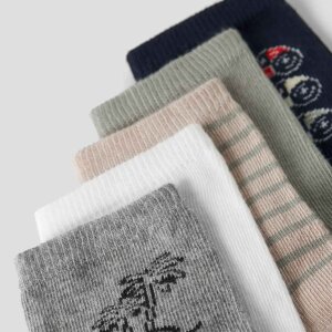 nameit 5er Pack Socken - Shadow palmen, autos