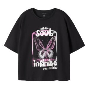 name it Bio- Baumwoll T-Shirt - black soul