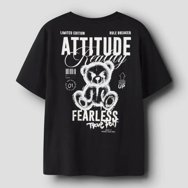 name it Bio- Baumwoll T-Shirt -  Teddy Black