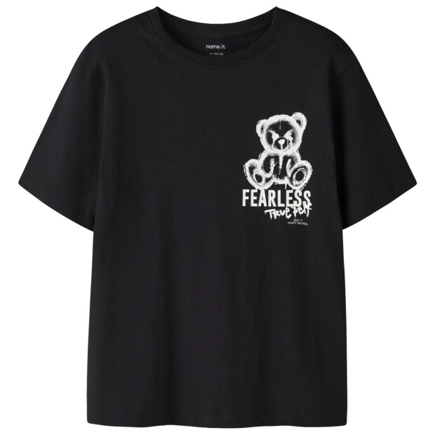 name it Bio- Baumwoll T-Shirt -  Teddy Black