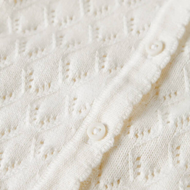 name it Bio Baumwoll Strickjacke - cloud dancer