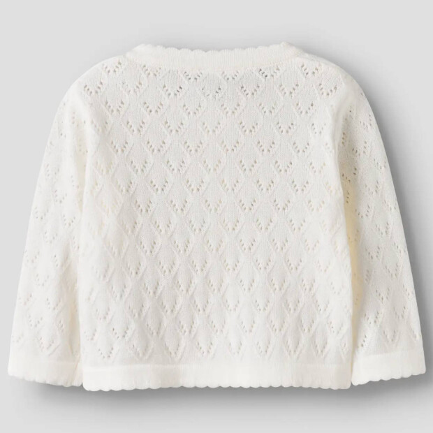 name it Bio Baumwoll Strickjacke - cloud dancer