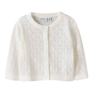 name it Bio Baumwoll Strickjacke - cloud dancer