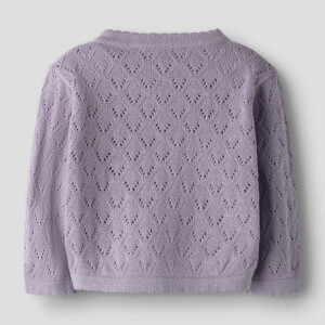 name it Bio Baumwoll Strickjacke - Lavender Gray