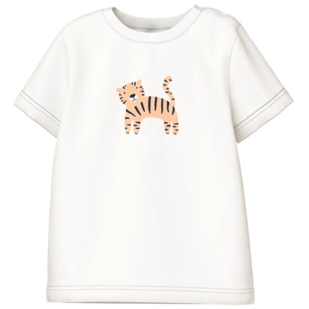 name it T-Shirt Tiger weiß