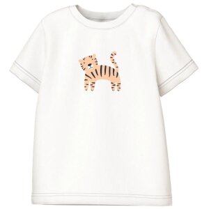 name it T-Shirt Tiger weiß