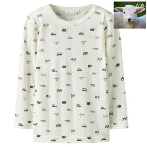 name it Shirt Wolle Fahrzeuge