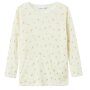name it Shirt Wolle Blumen natur