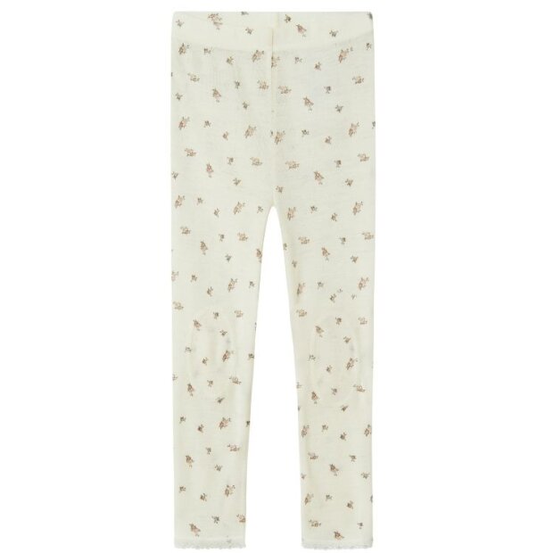 name it Hose Wolle Blumen natur