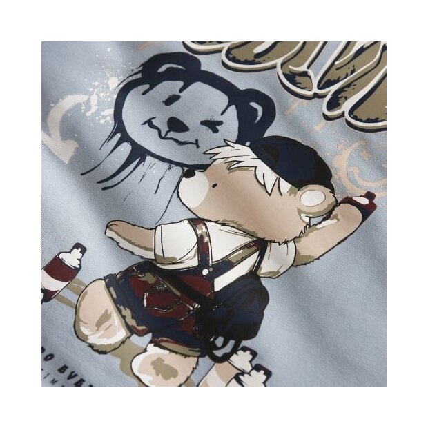 name it T-Shirt Teddy blue fog