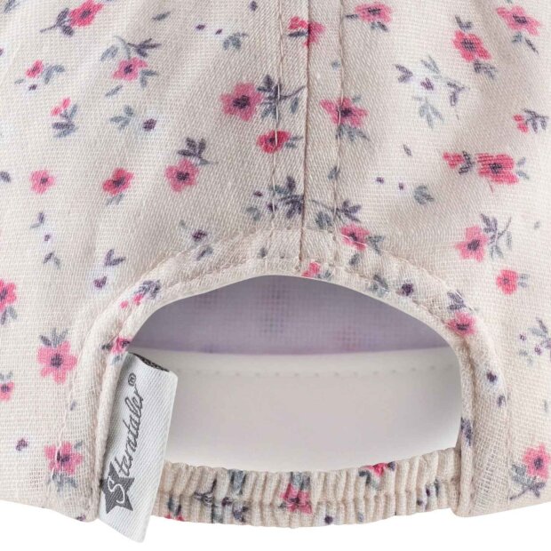 Sterntaler Basecap Blumen aus Baumwolle - zartrosa