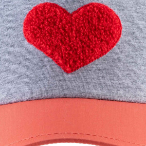 Sterntaler Basecap Herz aus Baumwolle - silber melange