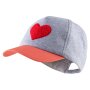 Sterntaler Basecap Herz aus Baumwolle - silber melange