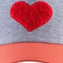 Sterntaler Basecap Herz aus Baumwolle - silber melange