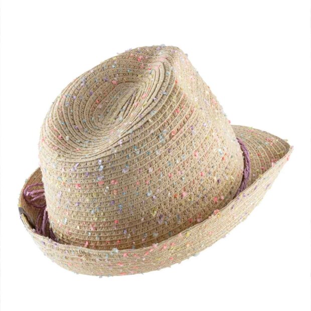 Sterntaler Bunter Strohhut aus Papier UV50+ - sand