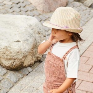 Sterntaler Bunter Strohhut aus Papier UV50+ - sand