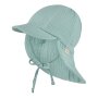 Sterntaler Baumwoll-Musselin (Bio) Schirmmütze mit Nackenschutz UV50+ - helltürkis