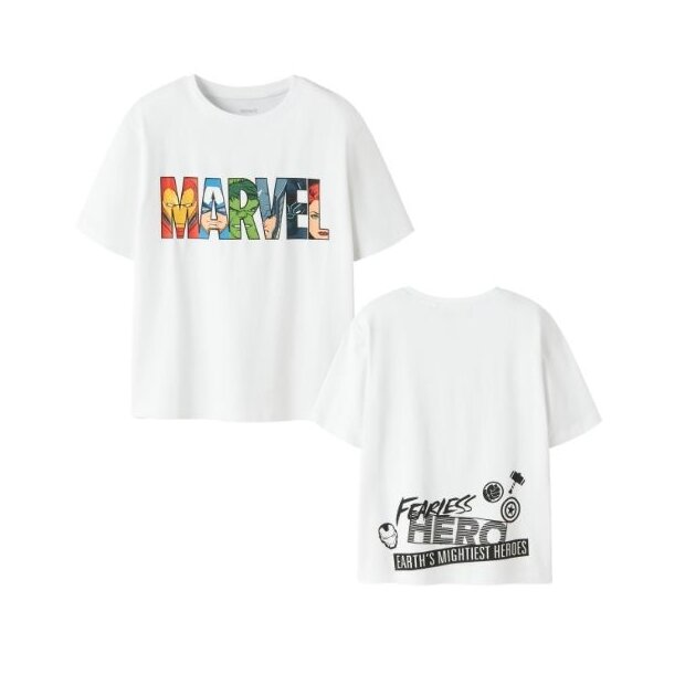 name it T-Shirt Marvel weiß